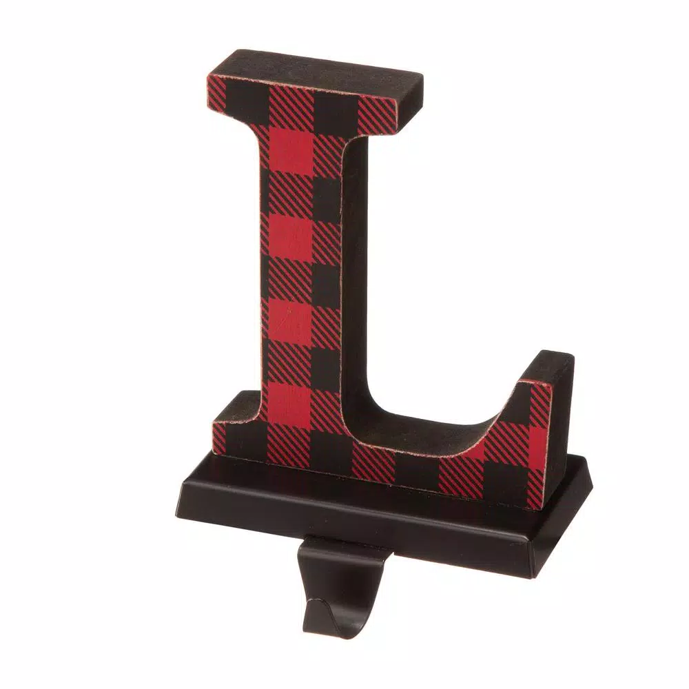 Glitzhome Wooden/Metal NOEL Christmas Stocking Holder (Set of 4)
