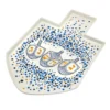 Godinger 11.50 in. W x 1 in. H x 1 in. D White Bone China Dreidel Platter