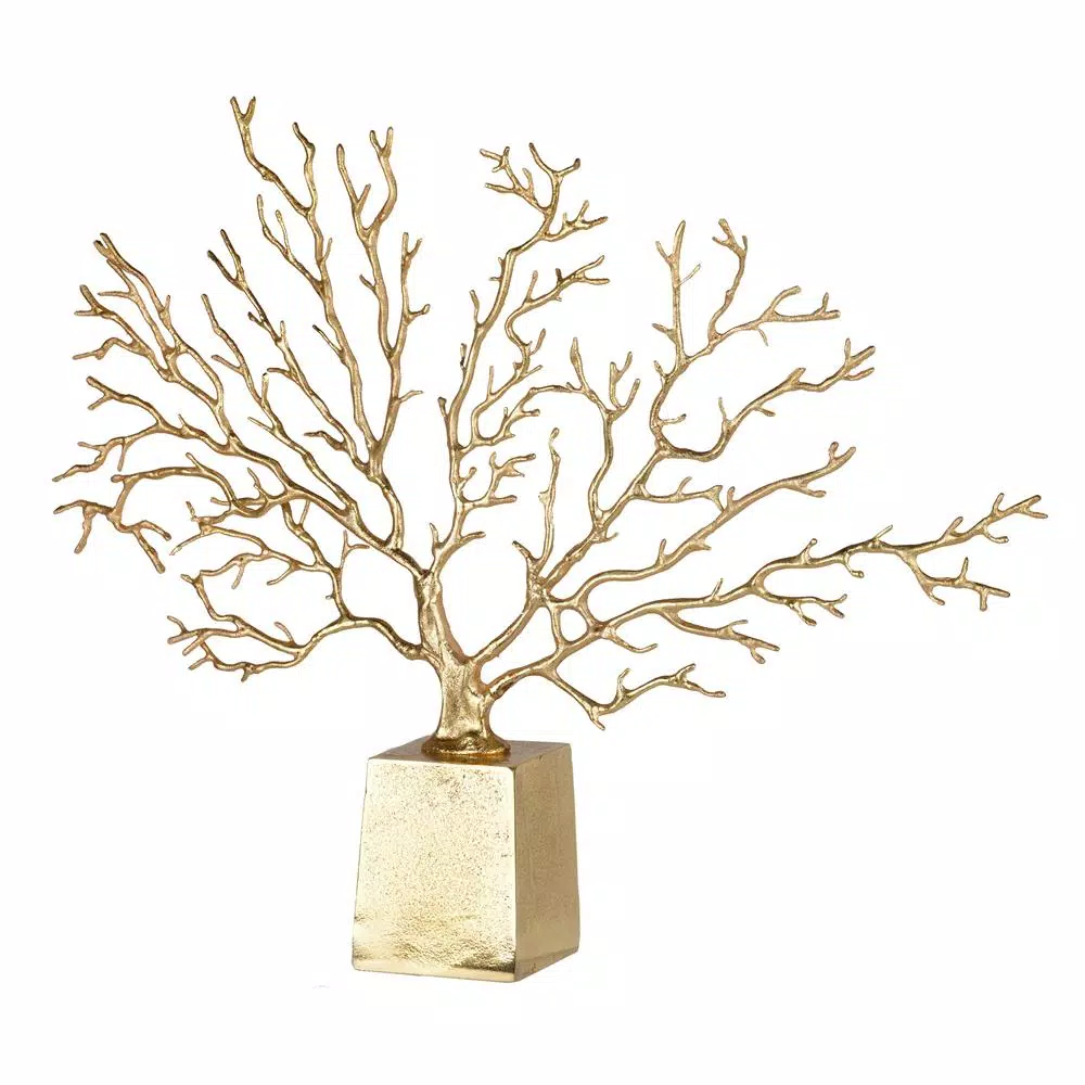 A & B Home Gold Tree Irregular Decor Accent