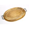 Abigails Gold Oval Metal Tray, Small
