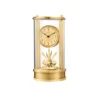 Bulova 7.5 in. H x 5 in. W Anniversay Clock with 2-Toned Gold in a Glass Cylinder