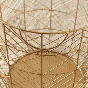 Home Decorators Collection Round Gold Metal Wire Decorative Basket (Set of 3)