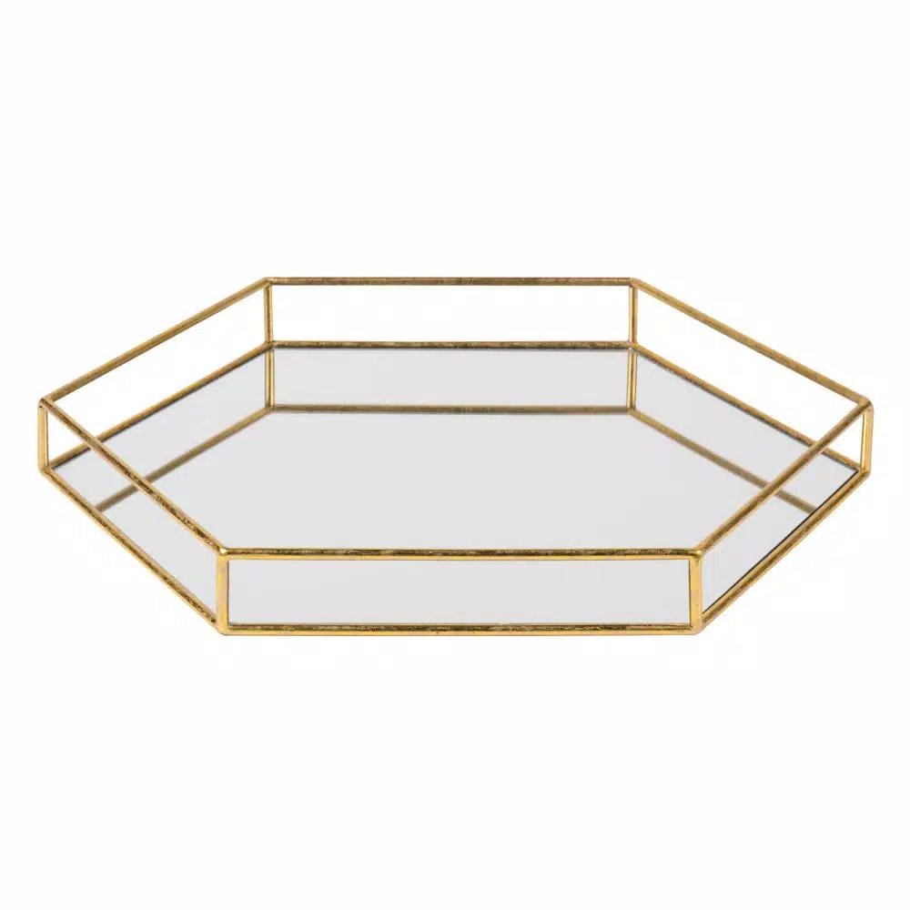 Kate and Laurel Felicia Gold Decorative Tray