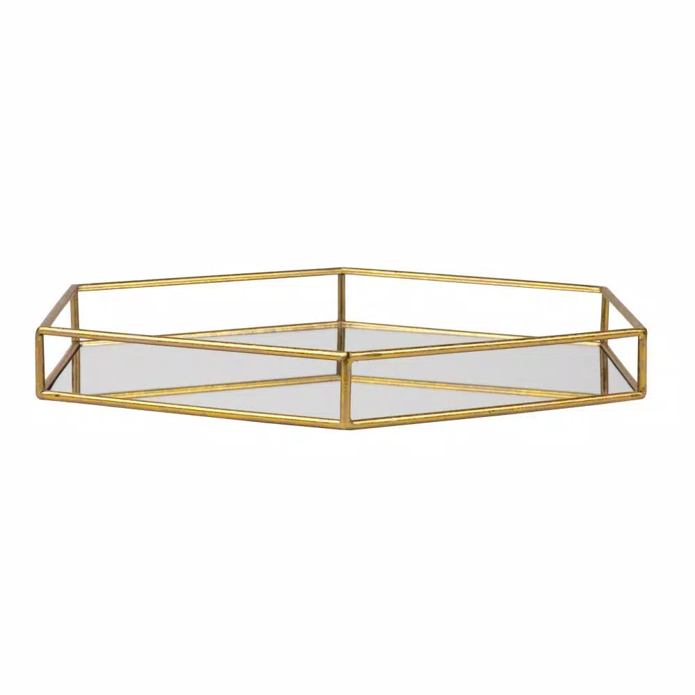 Kate and Laurel Felicia Gold Decorative Tray