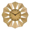 La Crosse Technology 12.8 in. Gold Metal Sunray Quartz Wall Clock