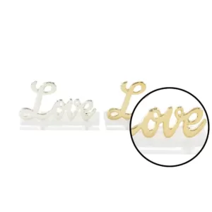 LITTON LANE 6 in. x 3 in. Modern Gold and Silver Aluminum