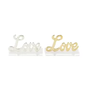 LITTON LANE 6 in. x 3 in. Modern Gold and Silver Aluminum