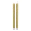 Northlight Set 2-Gold Glittered Flameless Taper Christmas Candles 12 in.