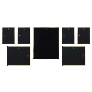 Stonebriar Collection Decorative Stamped Gold Picture Frame Set (Set of 7)