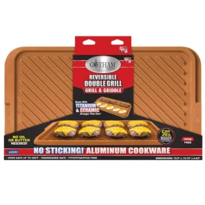 Gotham Steel 19.50 in. x 10.75 in. Ti-Ceramic Non-Stick Extra Large Reversible Double Grill