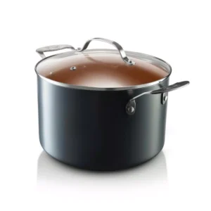 Gotham Steel 7 Qt. Aluminum Non-Stick Ti-Ceramic Stock Pot with Glass Lid