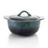 Gibson Artisan 2.3 Qt. Casserole with Lid in Gradient Gray