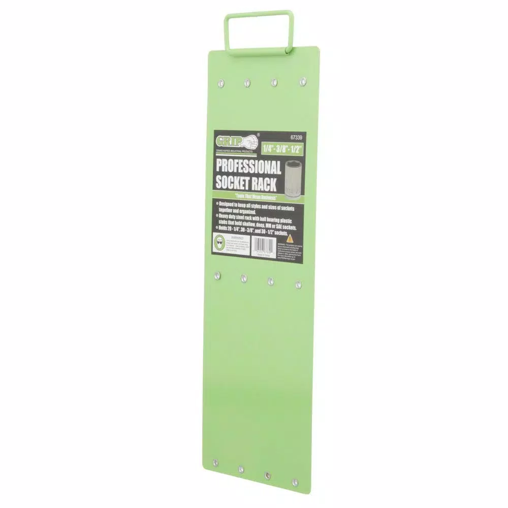 Grand Rapids Industrial Products Professional Socket Rack, Green
