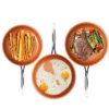 Gotham Steel 3 Piece Non-Stick Ti-Ceramic Round Fry Pan Set
