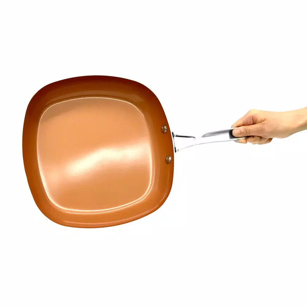Gotham Steel 12 in. Non-Stick Ti-Ceramic Shallow Square Fry Pan