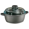 Berndes Tradition 2.5 qt. Round Cast Aluminum Nonstick Dutch Oven in Gray with Glass Lid