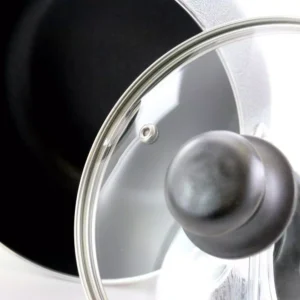 Better Chef 4 qt. Round Aluminum Nonstick Dutch Oven in Gray with Glass Lid