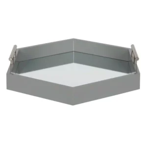 Kate and Laurel Lipton Gray Decorative Tray