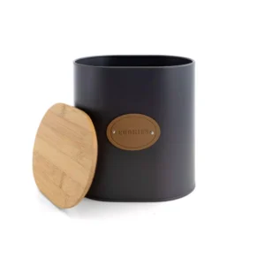 MegaChef Kitchen Food Storage and Organization 5-Piece Canister Set with Bamboo Lids