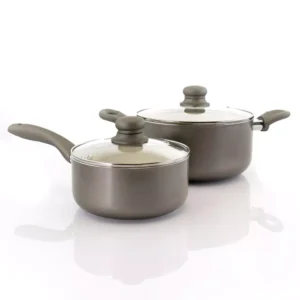 Oster Newcrest 8-Piece Aluminum Nonstick Cookware Set in Gray