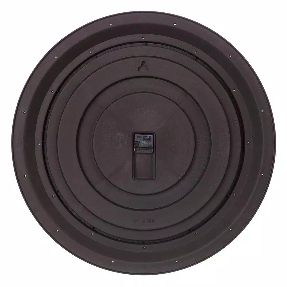 Pinnacle Woodgrain Circle Washed Grey Wall Clock
