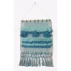 LR Home Coast Gray / Teal Fringed Wall Tapestry