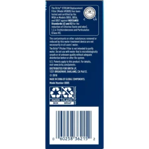 Brita Stream Pitcher Replacement Water Filter Cartridge (3-Pack), BPA Free