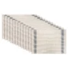 RITZ 19 in. x 13 in. Grey Stripe Chambray Reversible PVC and Polyester Woven Indoor Outdoor Placemats (Set of 12)