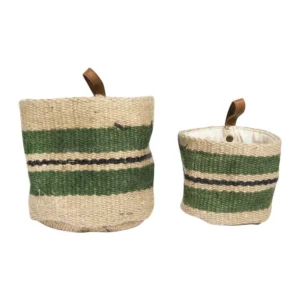 3R Studios Jute Handwoven Decorative Baskets (Set of 2)