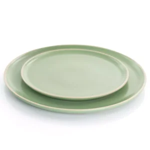 GIBSON elite Serenade 16-Piece Green Round Stoneware Dinnerware Set