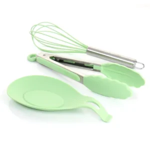 MegaChef Mint Green Silicone Cooking Utensils, (Set of 12)