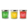 LUMABASE Scented Candles - Cocktail Collection (10 oz.): Cosmo, Margarita, Lemon Drop Scents (Set of 3)