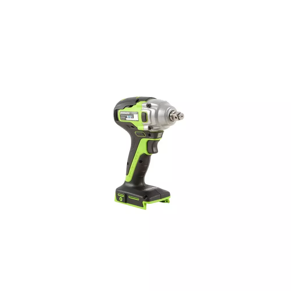 Greenworks 24-Volt Battery Cordless Brushless 1/2 in. Impact Wrench, Battery Not Included IW24L00