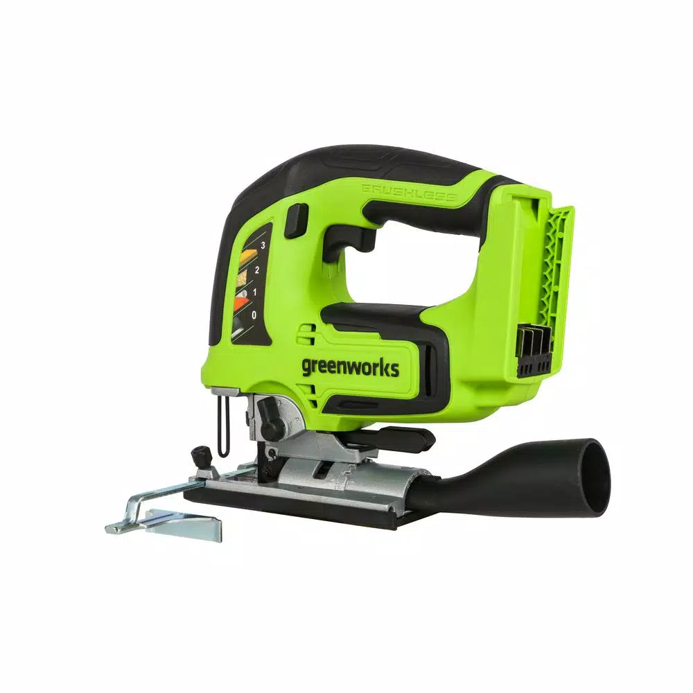 Greenworks 24-Volt Battery Cordless Brushless Jig Saw, Battery Not Included JS24L00