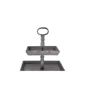 3R Studios Bungalow Lane Grey 3Tier Decorative Tray