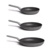 BergHOFF Leo 3-Piece Aluminum Nonstick Frying Pan Set in Grey