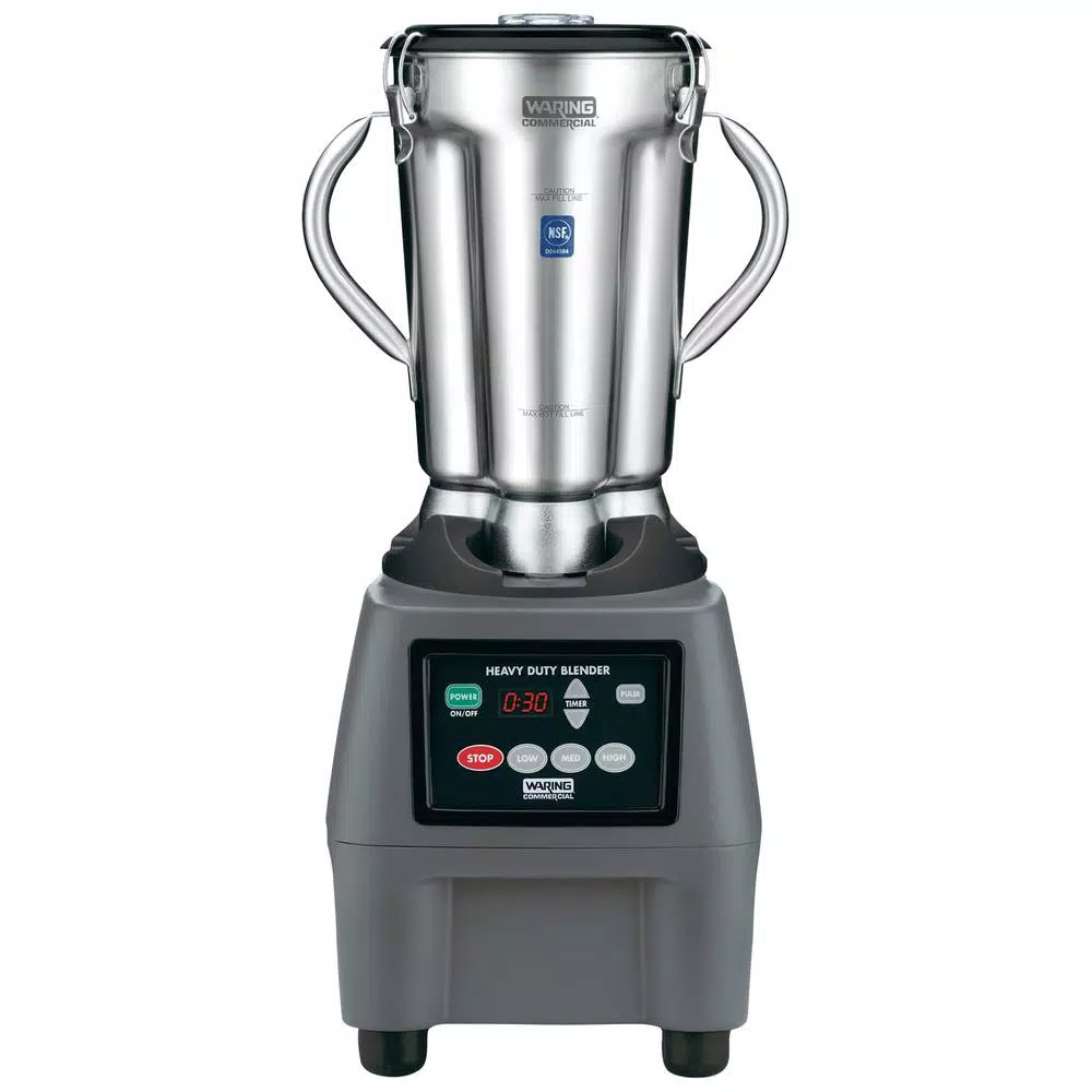 Waring Commercial CB15 128 oz. 3-Speed Grey Blender with 3.75 HP and Electronic Touchpad Controls with Timer