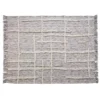 LR Resources Linework 50 in. x 60 in. Gray/Natural Decorative Throw Blanket
