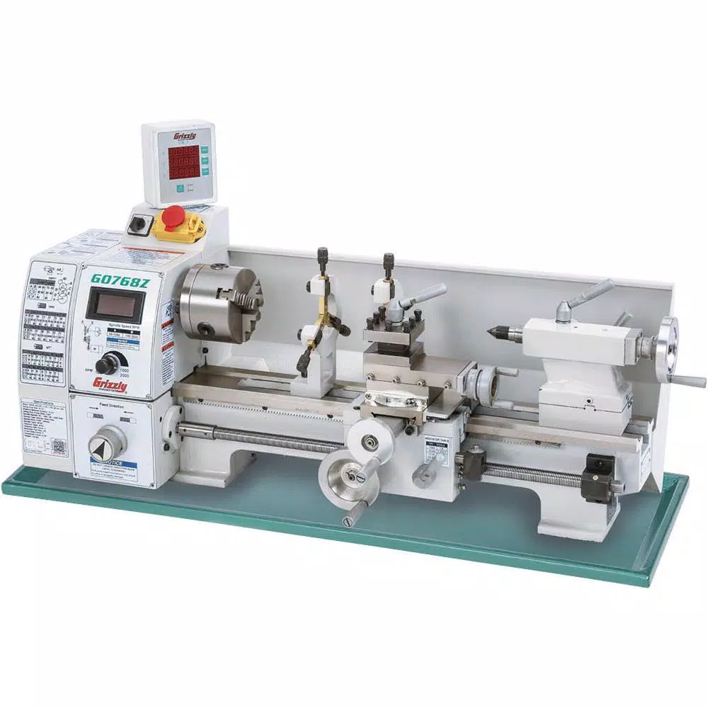 Grizzly Industrial 8 in. x 16 in. Variable-Speed Lathe with DRO