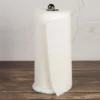 Creative Home 2-Tone Paper Towel Holder with Gunmetal Metal Pole Natural Marble Base 5-1/2 in. Dia x 12 in. H