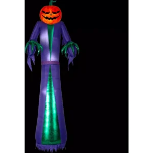 Gemmy 12 ft. H. Halloween Airblown Projection Inflatable Fire and Ice Jack O Reaper Halloween Inflatable