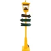 Haunted Hill Farm 71 in. Orange Jack-O-Lantern Halloween Lamp Post with Animation and Spooky Music