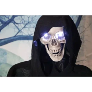 Haunted Hill Farm 5.5 ft. Animatronic Grim Reaper Halloween Prop