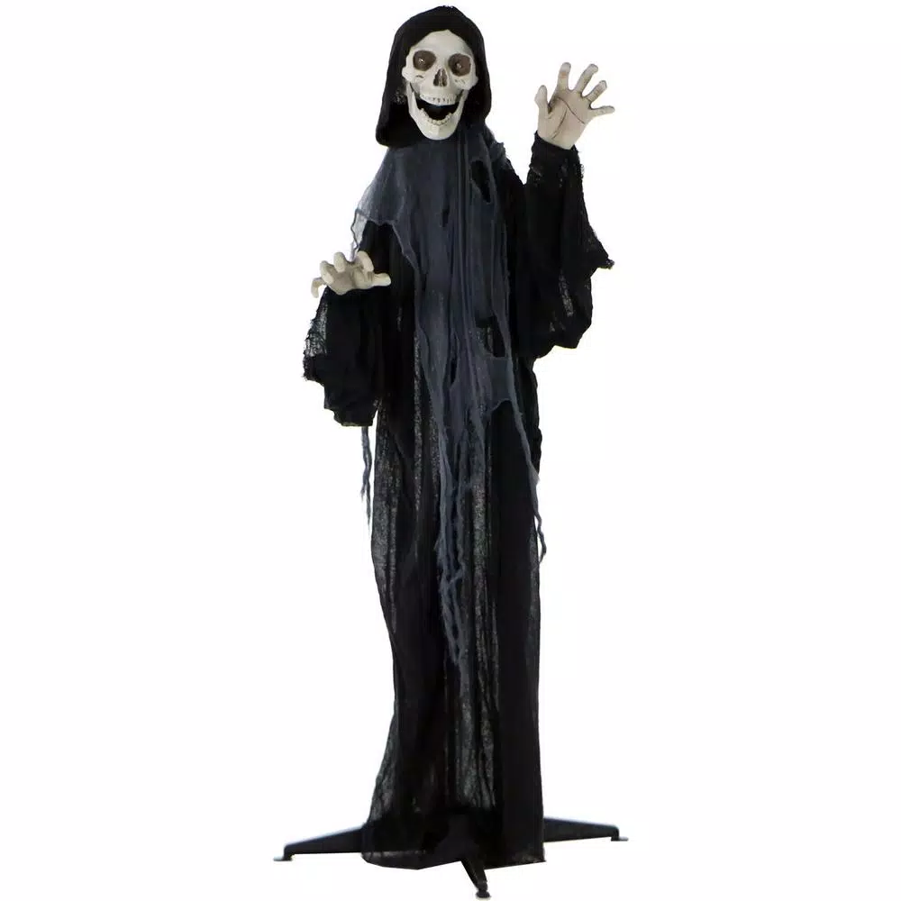 Haunted Hill Farm 5 ft. Animatronic Grim Reaper Halloween Prop