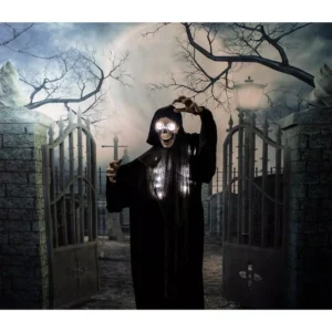 Haunted Hill Farm 5 ft. Animatronic Grim Reaper Halloween Prop