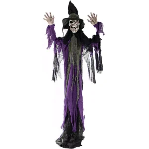 Haunted Hill Farm 6 ft. Skeleton Witch Halloween Prop