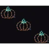 Haunted Hill Farm Mini Pumpkins Indoor/Outdoor LED Halloween Window Lights (Set of 3)