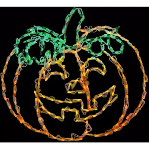 Haunted Hill Farm Happy Jack-O-Lantern Indoor/Outdoor LED Halloween Window Light