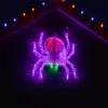Haunted Hill Farm 48 in. x 40 in. Creepy Crawling Spider Indoor/Outdoor LED Halloween Window Light