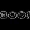 Haunted Hill Farm 63 in. x 16 in. Boo Sign Indoor/Outdoor Led Halloween Window Light